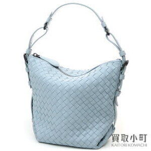 Bottega Veneta Intrecciato Nappa Osaka Bag Blue Leather Shoulder BV